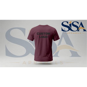 T-shirt de sport uni pour homme personnalisé, bordeaux/marron, du XS au 6XL - 100 % jersey polyester - Design vierge avec logo frontal - Séchage rapide - Product Image 3