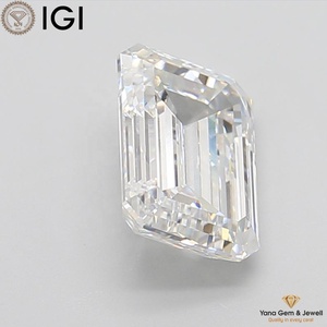 Diamant de laboratoire CVD taille émeraude, couleur D, pureté VVS2, 5,10 carats, 11,88 mm, certifié IGI, pour monture solitaire - Product Image 4