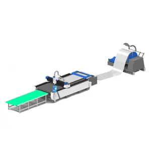 HUAXIA 2024 nuovo prodotto bobina macchina di taglio laser in fibra linea 2000w 4000w srotolatura alimentazione taglio continuo