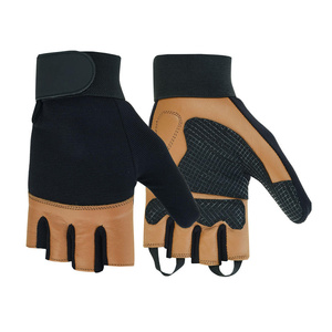 Best Performance Sheep Grain Leather Wheel Chair Gloves Heavy Duty Industrial Safety Full Finger Non-Slip Zipper Outdoor Sports - Product Image 2
