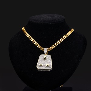 Collar con Colgante de Zirconia Cúbica Estilo Hip Hop, Chapado en Oro, Cobre, Letra Personalizada, Joyería para Fiesta, Boda, Regalo - Product Image 6