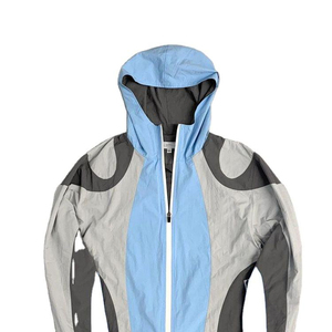 Conjunto de Chaqueta Cortavientos de Manga Larga Personalizada, de Nailon, para Deportes al Aire Libre, con Cierre, para Hombre, de Dos Piezas - Product Image 5