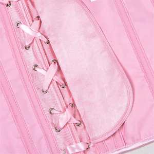 Corsé de satén blanco de alta calidad personalizado con varillas de acero, tipo overbust, para entrenamiento de cintura, corsé nupcial con cordones. - Product Image 6