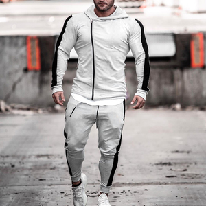 Conjunto Deportivo Negro para Hombre, Sudadera con Capucha y Cremallera de Manga Larga, Bolsillos Laterales, Ropa Deportiva Informal, Transpirable, Corte Regular, Invierno 2 en 1 - Product Image 5