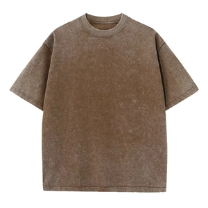 Camiseta de Algodón 100% de Gran Tamaño para Hombre, Lavado Ácido, Personalizada al por Mayor, OEM - Product Image 5