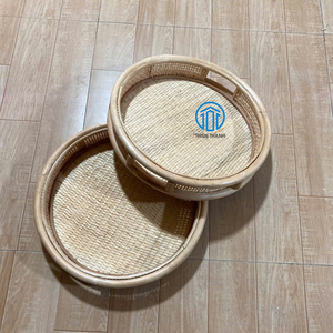 New Arrival Rattan Serving <b>Tray</b> Deep Edge Handmade Design Sustainable Serving Basket Wholesale Bulk Supplier <b>Table</b> Organization - Product Image 1