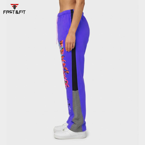 Best Quality Casual Custom Heavyweight Regular Fit Winter 100% Cotton Manufacturers Custom Unisex Women Flared Sweatpants - Product Image 6