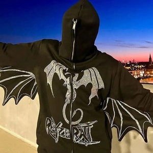 Sweat à capuche unisexe Streetwear Y2K délavé à l'acide, 100% coton, personnalisé 3D pour broderie, coupe oversize vintage, automne, homme - Product Image 2