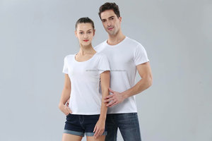 T-shirts de sport pour hommes en tissu polaire, blancs, vierges, 100% polyester, anti-rétrécissement, manches courtes, coupe régulière, vente en gros - Product Image 2