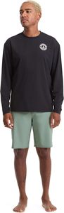 Camiseta de Natación de Manga Larga para Hombre, Color Negro Sólido, 100% Poliéster, Secado Rápido, Logotipo Frontal - Product Image 3