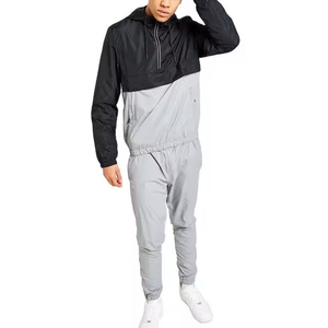 Conjunto de Pantalones Cortos y Chaqueta Cortavientos de Nailon Personalizado al por Mayor para Hombre, Conjunto de Chaqueta Cortavientos Impermeable con Cierre, Personalizado y a la Moda - Product Image 1
