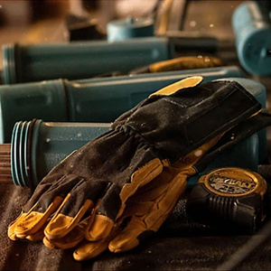 Gants de soudage TIG en cuir de chèvre renforcé, protection industrielle robuste pour les mains, résistants à la chaleur, gants de barbecue - Product Image 2