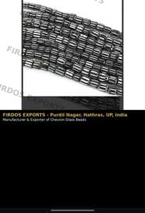 Venta al por mayor FIRDOS EXPORTS Cuentas de vidrio Chevron verdes, azules y amarillas 10x8mm Caja Kalinga Comercio Africano Muestra de molde original veneciano - Product Image 2