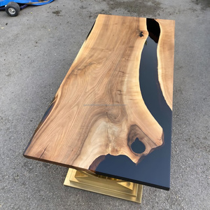 Handmade Live Edge Epoxy Resin <b>Dining</b> <b>Table</b> Custom Size Luxury Wooden <b>Dining</b> Furniture Wholesale - Product Image 5