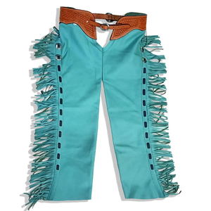 Suede <b>Leather</b> <b>Chaps</b> Straight Solid Closer Best Quality Equestrian Product Half Mini Horse Riding Equipment - Product Image 5