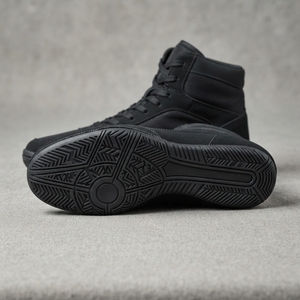 Zapatos de Boxeo para Hombre y Mujer, Ligeros, de Caña Alta, Transpirables, de Cuero, con Cordones, Calzado de Entrenamiento, Suela Flexible con Agarre y Soporte, para Gimnasio - Product Image 2