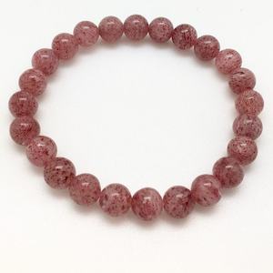 Pulsera de Cuarzo Fresa al por Mayor con Cuentas Talladas de 8mm, Cristal de Grado Premium, Duradera, Estilo Amuleto, Regalo de Recuerdo para Sanación del Amor - Product Image 4