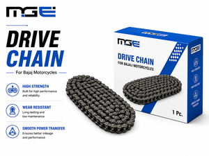 Cadena de transmisión MGE para motocicletas Bajaj de alta resistencia, resistente al desgaste, transferencia de potencia suave. - Product Image 3