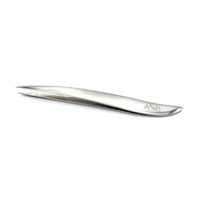 Pinza para Cejas en Forma de S con Punta Afilada, con Logotipo Personalizado, Instrumento de Belleza de Acero Inoxidable, Servicio OEM - Product Image 1