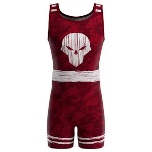 Custom Design Sleeveless <b>Men's</b> Wrestling <b>Singlets</b> Front/Back Logo Stretch Breathable Windproof Quick Dry Lightweight - Product Image 1