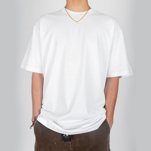 T-shirts personnalisés en gros, broderie et gaufrage sur coton pour hommes, marque privée, livraison rapide, approvisionnement en gros - Product Image 4