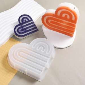 Moule en silicone pour bougie en gypse, savon artisanal, bougie aromathérapeutique en forme d'arche rayée, arche d'amour - Product Image 3