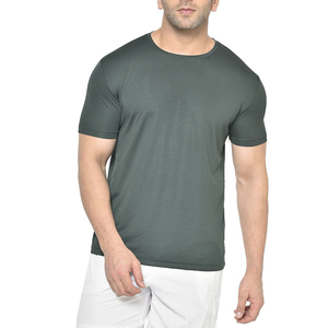 Camisetas Personalizadas de Alta Calidad al por Mayor, Diseño Personalizado, 100% Algodón Orgánico, Tejido de Punto, Ecológicas, Transpirables, de Color Puro para Hombre - Product Image 1