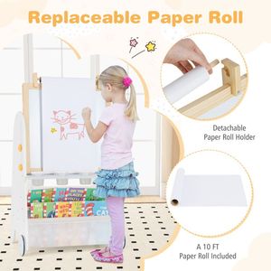 4-in-1 <b>Toddler</b> Easel <b>Activity</b> <b>Table</b> Set Includes Magnetic Whiteboard and Chalkboard - Product Image 6