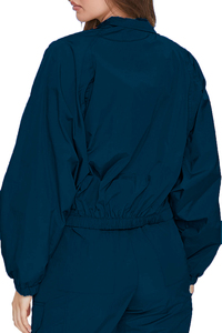 Ensemble de survêtement 2-en-1 pour femme, coupe-vent d'hiver léger, imperméable et respirant, avec fermeture éclair, couleur unie, personnalisé OEM de haute qualité - Product Image 6