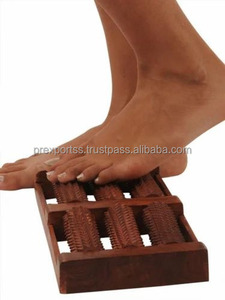 Rodillo masajeador de pies de madera para aliviar el estrés acupresión acupuntura masaje de pies producto textil para el hogar - Product Image 4