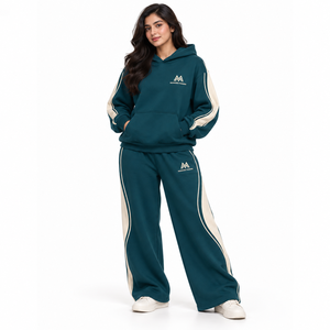 Conjunto de Sudadera con Capucha y Pantalones Deportivos Oversize Personalizados con Lavado Ácido, Ligeros, 100% Algodón, Estilo Urbano, MANGOES FASHION, Ecológicos - Product Image 1