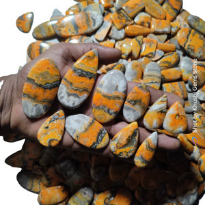 Venta al por mayor Natural Bumble Bee Jasper piedras preciosas de cuarzo alto cabujón mezcla energía curativa piedras caídas todos los tamaños piedras preciosas sueltas - Product Image 1