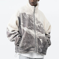 Veste d'hiver zippée en polaire tendance pour la vente en gros, veste élégante en polaire Sherpa, polyester/coton, col montant zippé, logo frontal