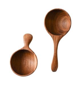 Cuillère de service en bois artisanale de qualité supérieure, finition brune, économique, décoration de cuisine, fabriquée en Inde - Product Image 1