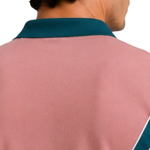 Conjunto de Camiseta Polo y Pantalones Cortos para Hombre en Rosa Polvoriento y Verde Azulado, con Bolsillo en Contraste, Estilo Casual de Verano, Dos Piezas, Logotipo Personalizado, Ropa Deportiva Premium - Product Image 4