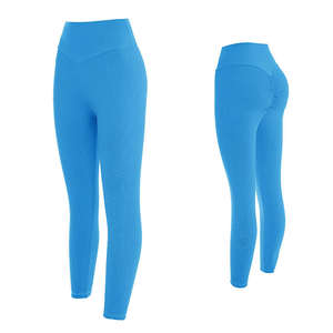 Leggings de yoga pour femmes, personnalisés avec logo, sexy, fitness, anti-cellulite, taille haute, longueur intégrale, séchage rapide, en nylon, pour hommes - Product Image 6