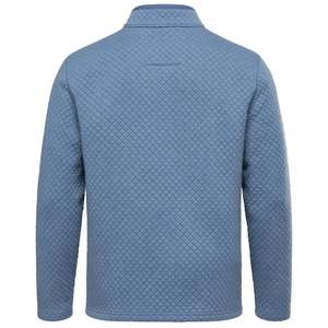 Pull matelassé à col montant et demi-zip pour homme, coupe droite, décontracté, idéal pour l'automne - Product Image 6