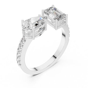 Pear Moissanite <b>Diamond</b> <b>Ring</b> 925 Sterling Silver Wholesale Wedding Jewelry Factory Manufacturer Supplier - Product Image 4