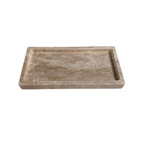 Bandeja Decorativa Nórdica Rectangular de Travertino Beige Natural para Joyería, Cocina, Baño, Servir Frutas - Product Image 6