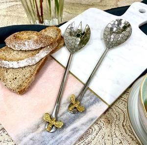 Latest High Standard Quality Metal Honey Comb Pattern <b>Serving</b> <b>Spoon</b> and Fork 18/10 - Product Image 6
