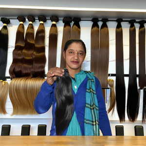 100% cheveux vietnamiens alignés sur les cuticules aucun traité chimiquement faisceaux noirs naturels cheveux en gros des fabricants droits - Product Image 1