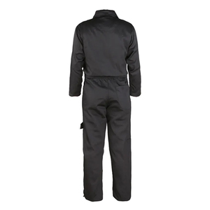 Combinaison de travail industrielle légère et robuste en polycoton à prix abordable, uniforme de travail une pièce multi-poches, combinaison de travail noire pour chaudière - Product Image 2
