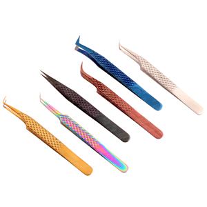Pinzas de extensión de pestañas japonesas de acero inoxidable con aislamiento de volumen individual disponibles en diferentes diseños - Product Image 3