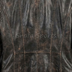 Trendy Leather Jacket for Women Featuring Vintage Distressed Texture and Soft Lining Women Leather Jacket - Product Image 5