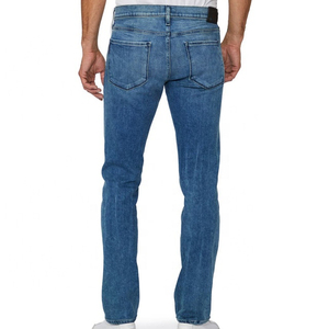 Pantalones Vaqueros para Hombre Azul Oscuro de la Mejor Calidad con Logotipo Personalizado, 100% Algodón, Ecológicos, Transpirables, Lavados, Servicio OEM Disponible, Pakistán - Product Image 1