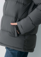 Blouson matelassé tendance pour homme grande taille, épais, hiver, à capuche, fermeture éclair, col montant, couleur unie, en polyester