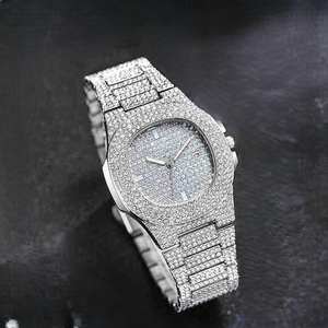 Best Selling Men's Luxury <b>Watch</b> Latest Hip Hop Design with Moissanite <b>Diamond</b> round Antique Dial ETA Movement Analog Display - Product Image 2