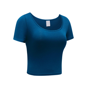 T-shirts courts pour femmes en gros, 100 % coton pur, confortables et tendance, avec logo imprimé diamants, respirants pour l'été - Product Image 2