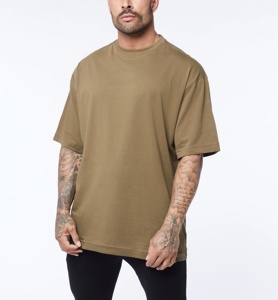 Camiseta Unisex Extra Grande de Punto Grueso, Formal, de Algodón y Poliéster, Transpirable, Lisa, de Manga Corta, para Serigrafía, Tallas Grandes para Hombre - Product Image 3