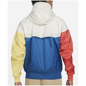 Veste à capuche pour homme, coupe-vent sport à blocs de couleur, fermeture éclair intégrale, manches longues, avec poches - Product Image 2